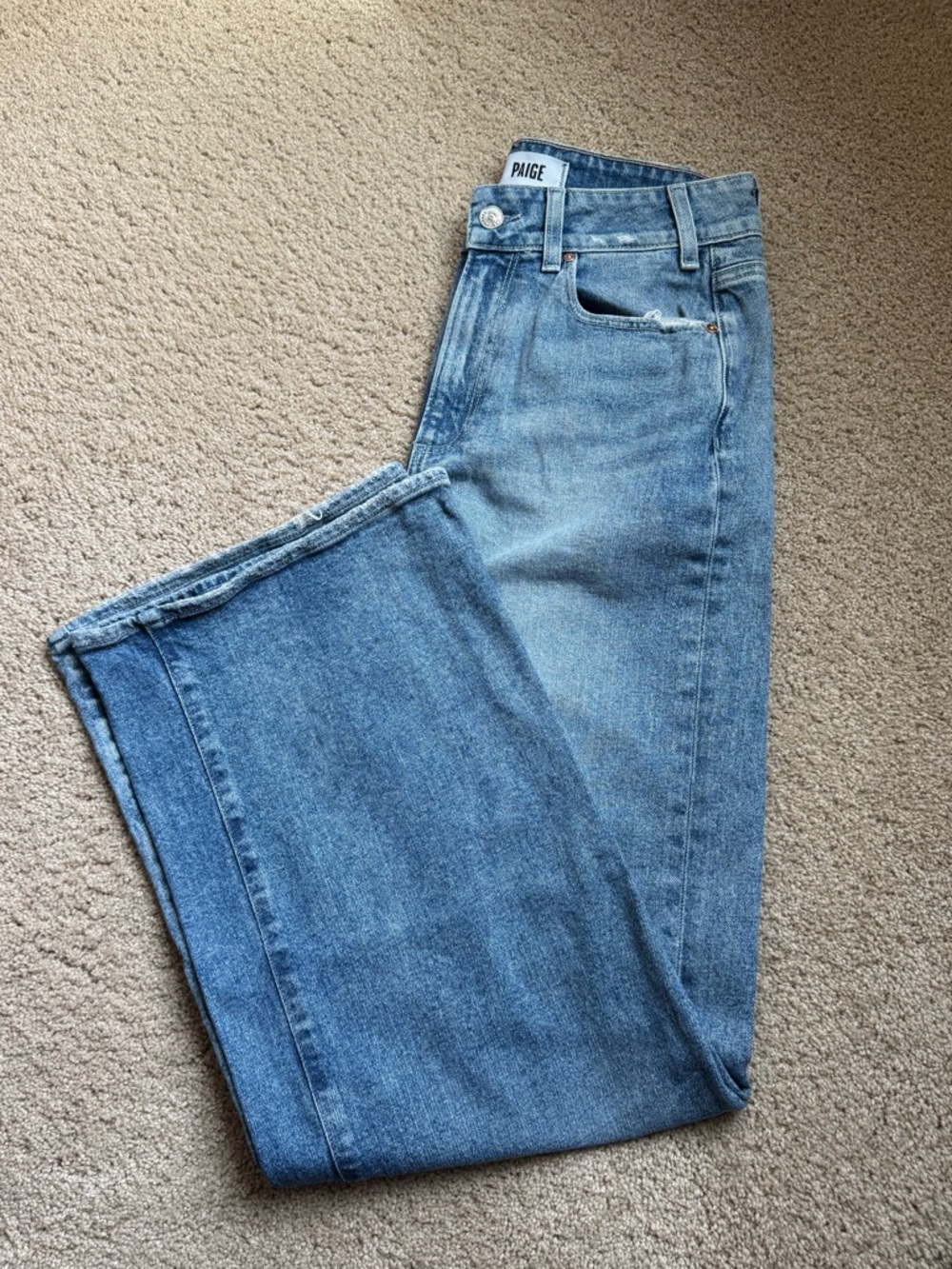 PAIGE Sasha - Wide leg Jeans in Light Blue